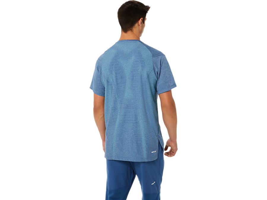 ACTIBREEZE JACQUARD SHORT SLEEVED TOP Grand Shark Heather Asics