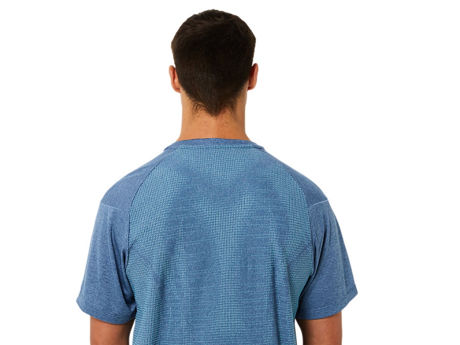 ACTIBREEZE JACQUARD SHORT SLEEVED TOP Grand Shark Heather Asics