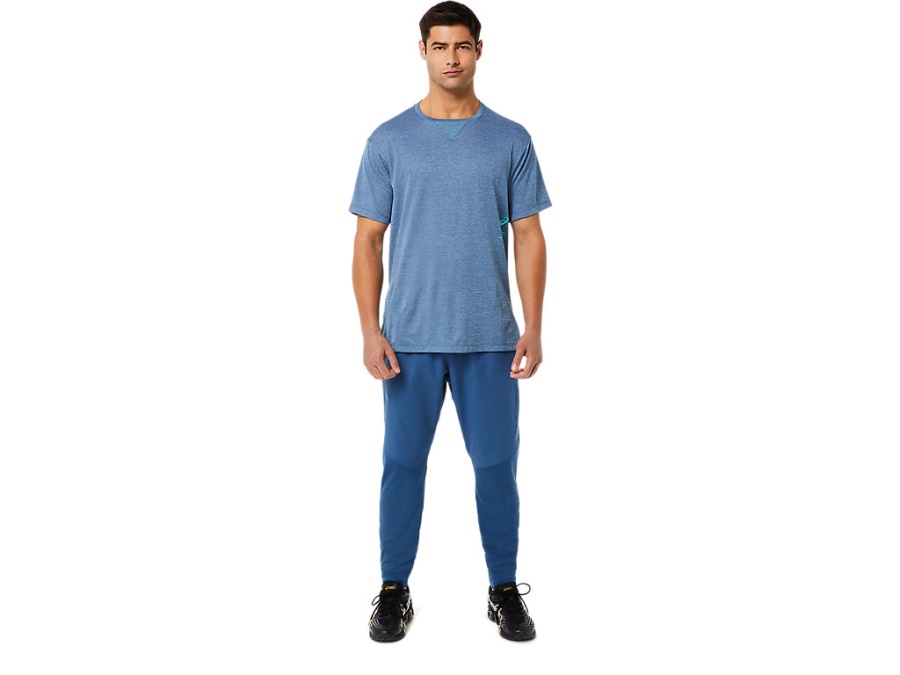 ACTIBREEZE JACQUARD SHORT SLEEVED TOP Grand Shark Heather Asics