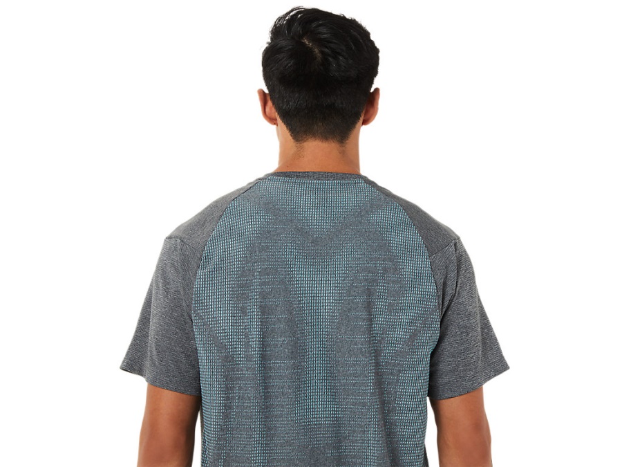 Asics ACTIBREEZE JACQUARD SHORT SLEEVED TOP Carrier Grey Heather