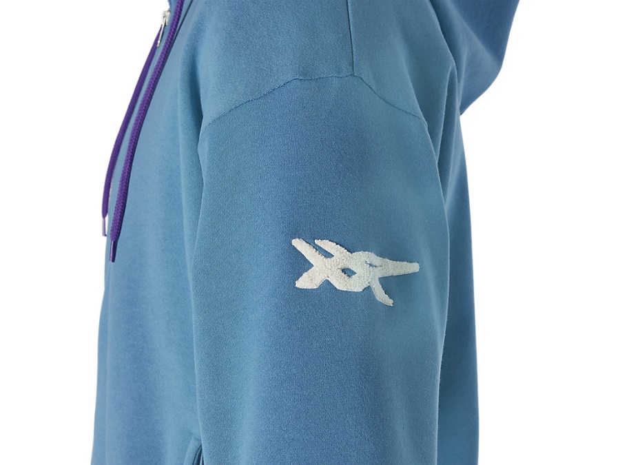 Asics BRUSHED FRENCH TERRY FULL ZIP HOODIE Grey Floss