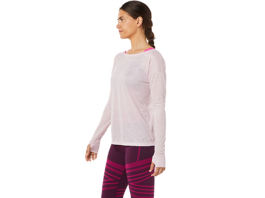 Asics Barely Rose OPEN BACK LONG SLEEVED TOP
