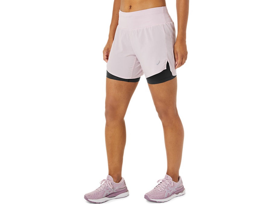 Asics Barely Rose-Performance Black ROAD 2-N-1 55 INCH SHORT