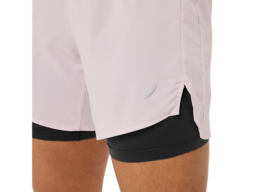 Asics Barely Rose-Performance Black ROAD 2-N-1 55 INCH SHORT