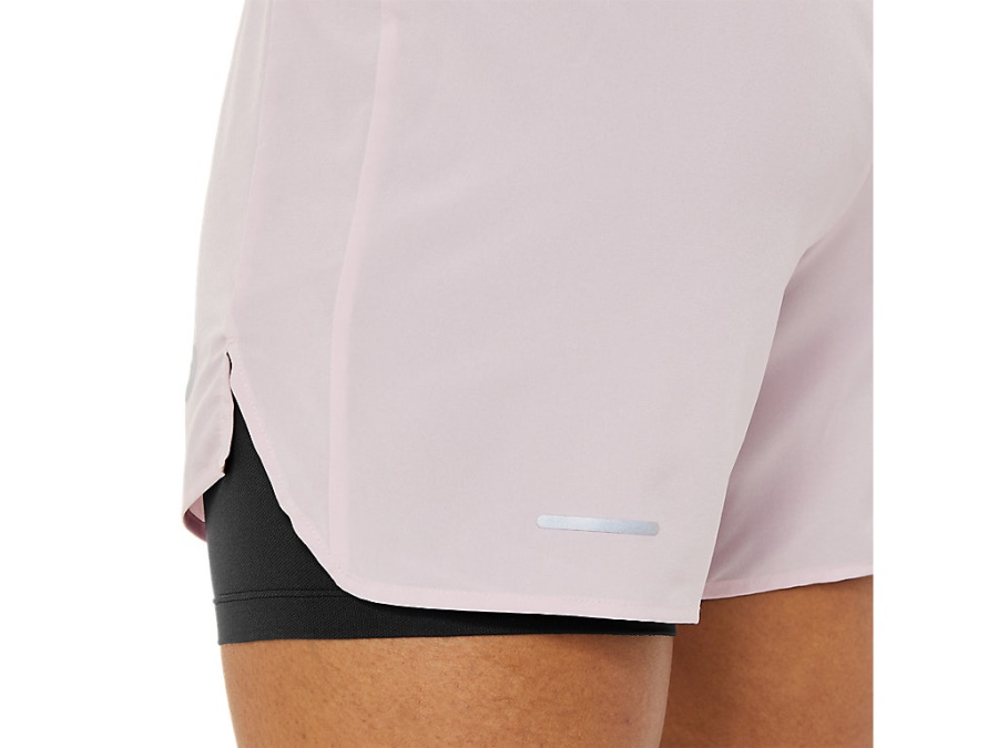 Asics Barely Rose-Performance Black ROAD 2-N-1 55 INCH SHORT