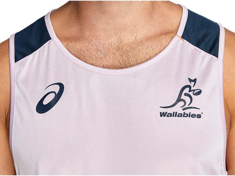 Asics Barely Rose WALLABIES TRAINING SINGLET