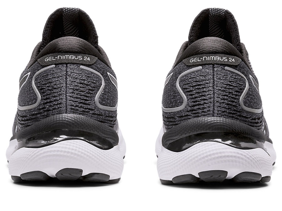 Asics Black-White GEL-NIMBUS 24 (2E WIDE)
