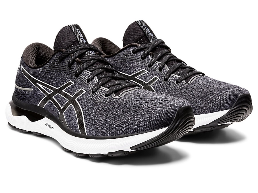 Asics Black-White GEL-NIMBUS 24 (4E EXTRA WIDE)
