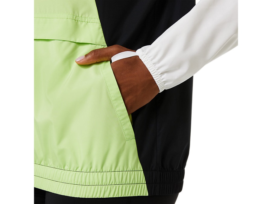 Asics Brilliant White-Lime Green LITE-SHOW JACKET