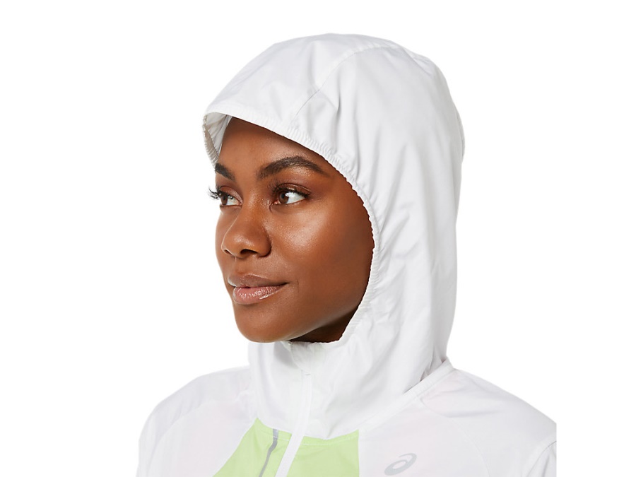 Asics Brilliant White-Lime Green LITE-SHOW JACKET