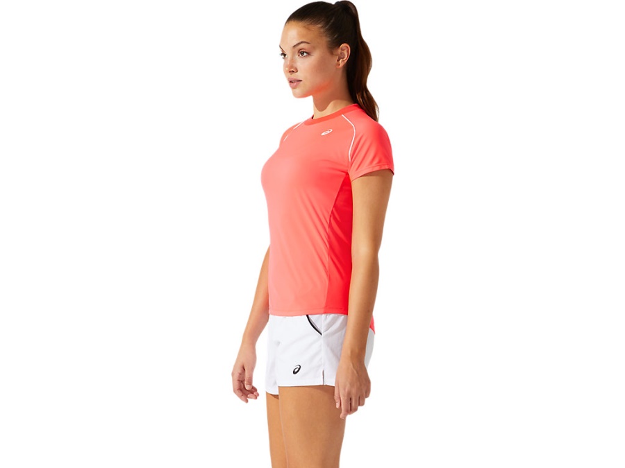 Asics COURT PIPING SHORT SLEEVED TEE Diva Pink