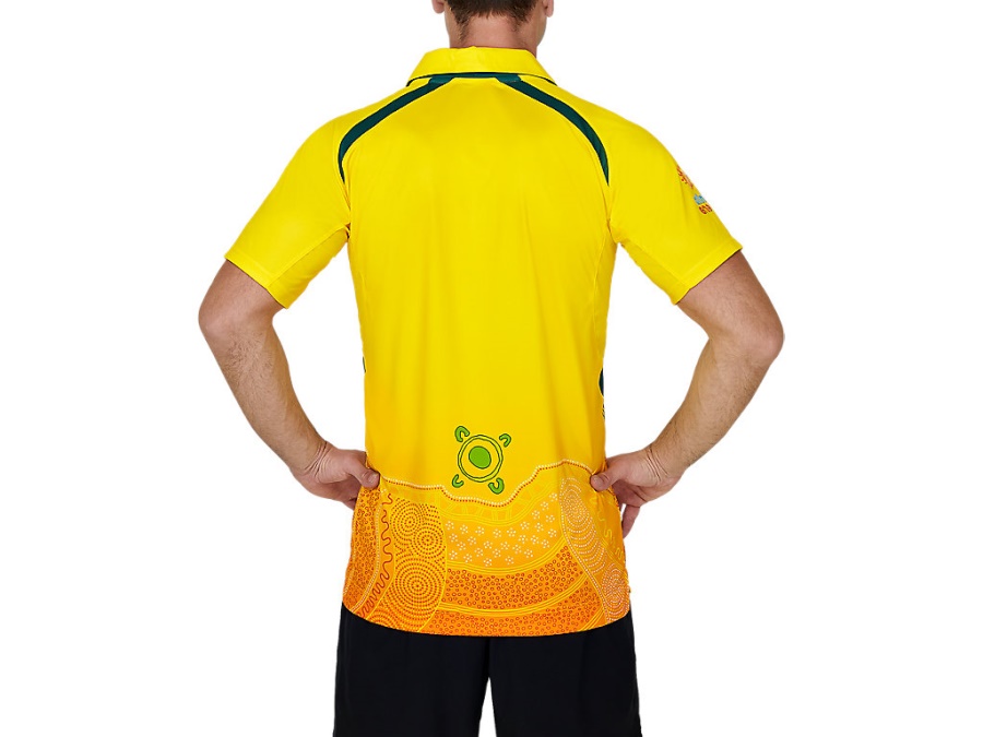 Asics CRICKET AUSTRALIA INDIGENOUS REPLICA SHIRT Blazing Yellow