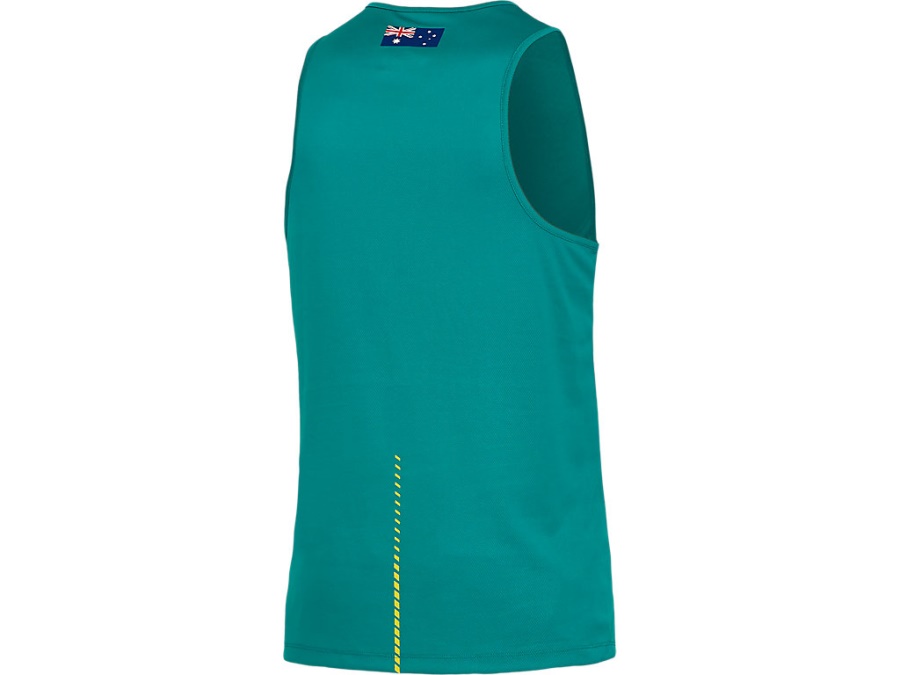 Asics CRICKET AUSTRALIA TRAINING SINGLET Polar Shade