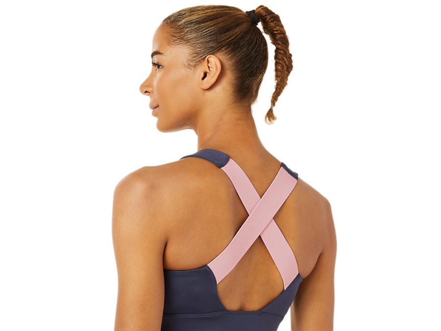 Asics CROSS BACK STRAPPED BRA Indigo Fog