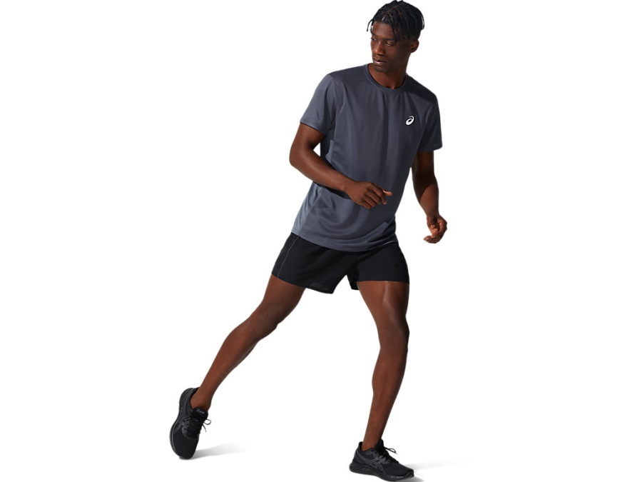 Asics Carrier Grey SILVER SHORT SLEEVED TOP