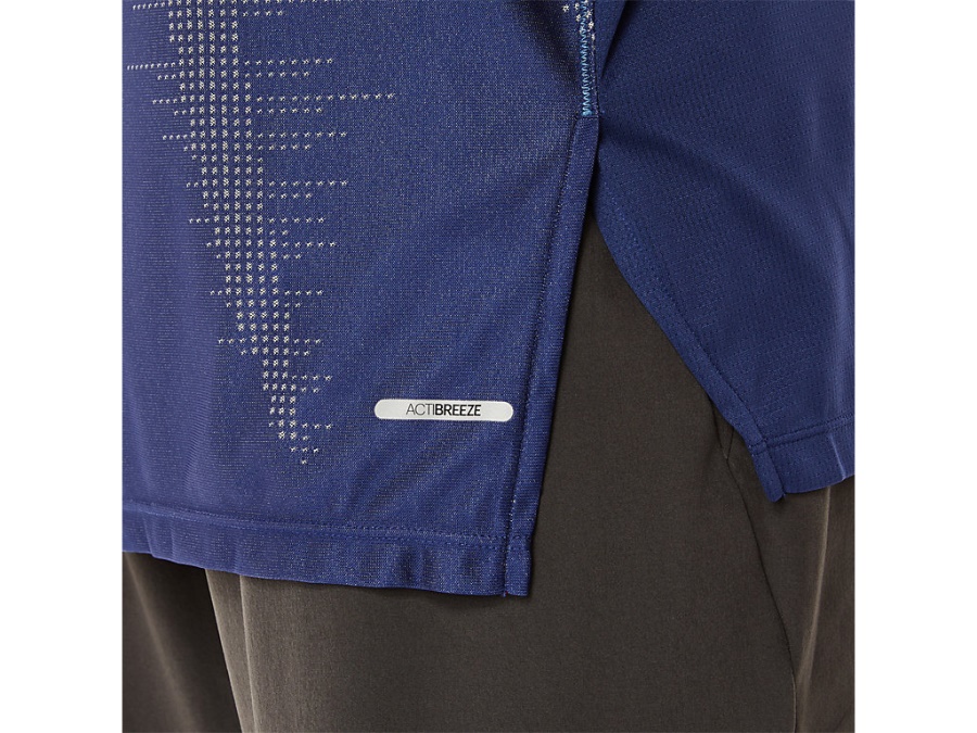 Asics Deep Ocean ACTIBREEZE JACQUARD SHORT SLEEVED TOP