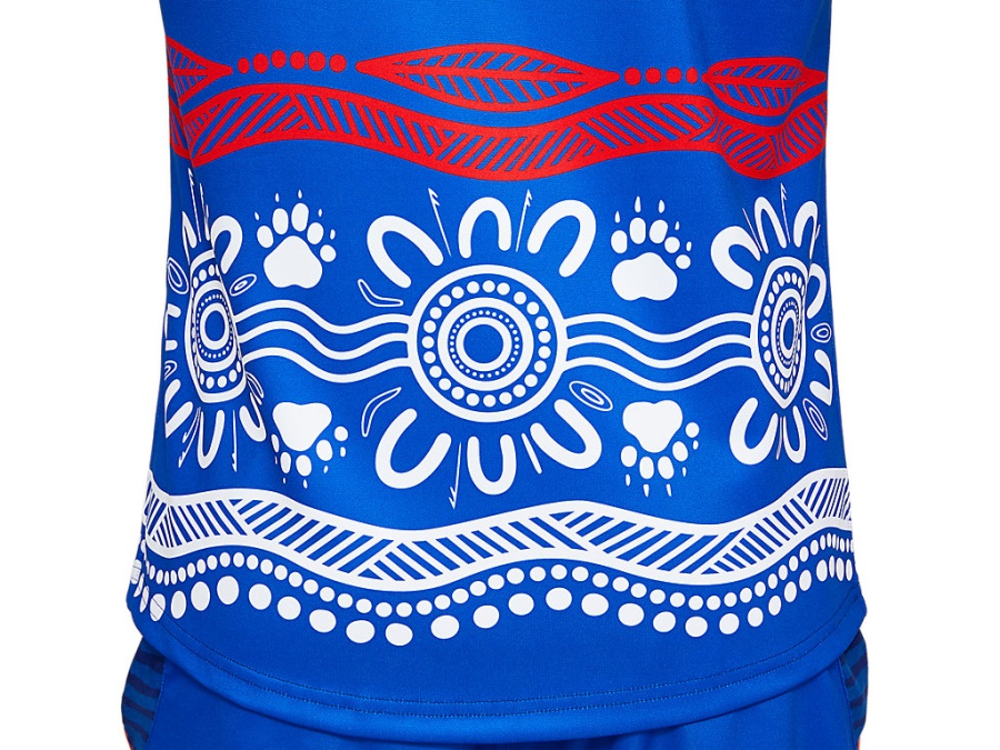 Asics Electric Blue WESTERN BULLDOGS INDIGENOUS GUERNSEY