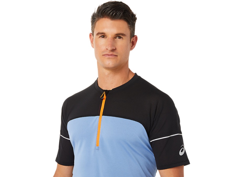 Asics FUJITRAIL TOP Blue Harmony-Performance Black