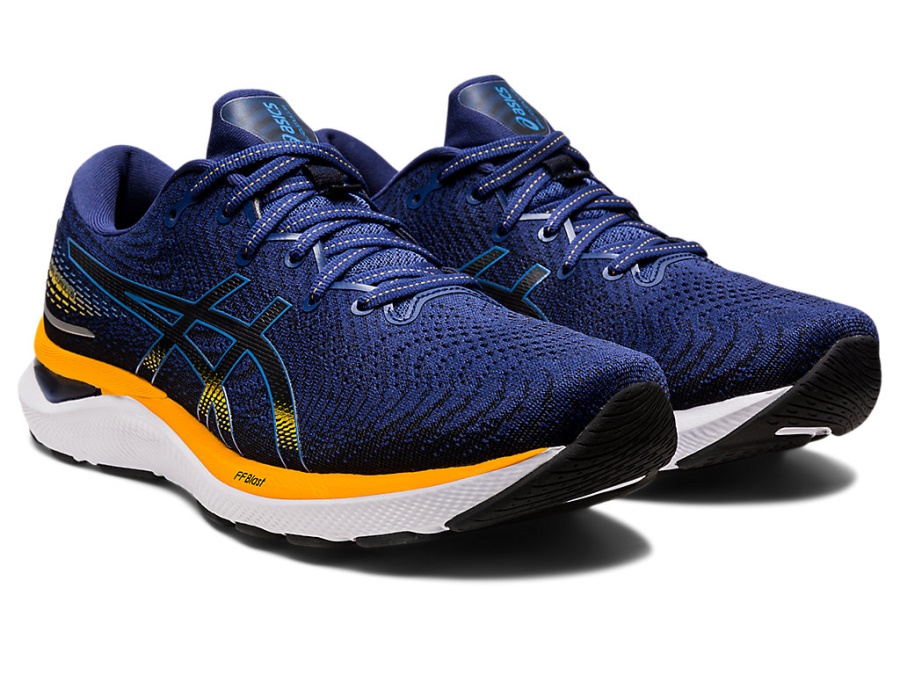 Asics GEL-CUMULUS 24 (2E WIDE) Deep Ocean-Amber