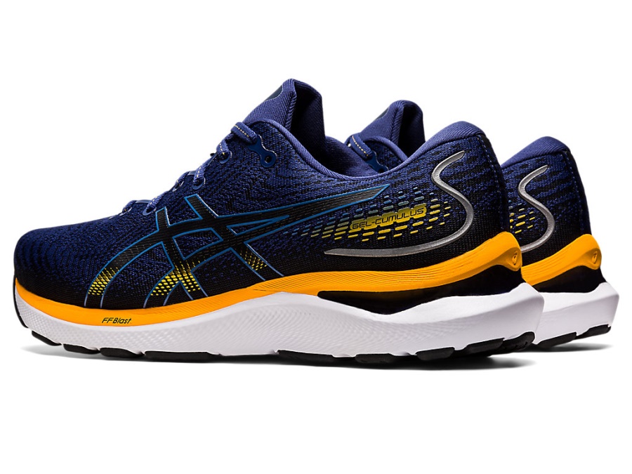 Asics GEL-CUMULUS 24 (2E WIDE) Deep Ocean-Amber