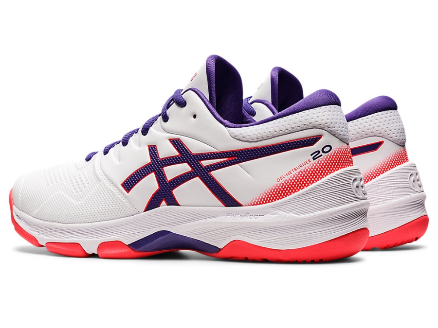 Asics GEL-NETBURNER 20 (D WIDE) White-Gentry Purple