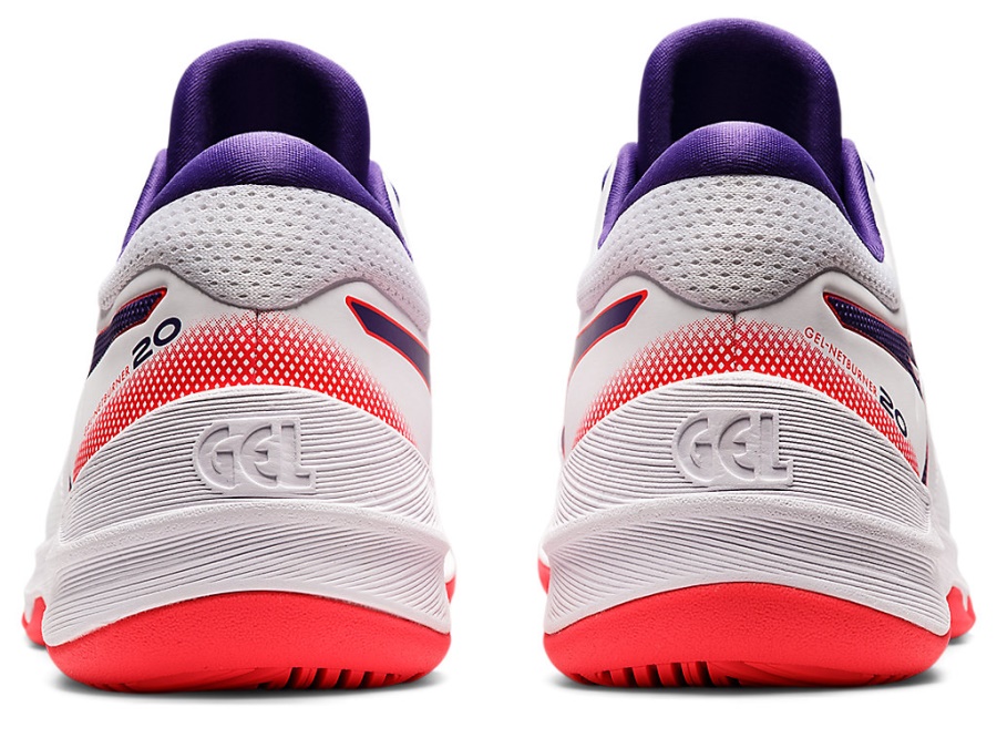 Asics GEL-NETBURNER 20 (D WIDE) White-Gentry Purple