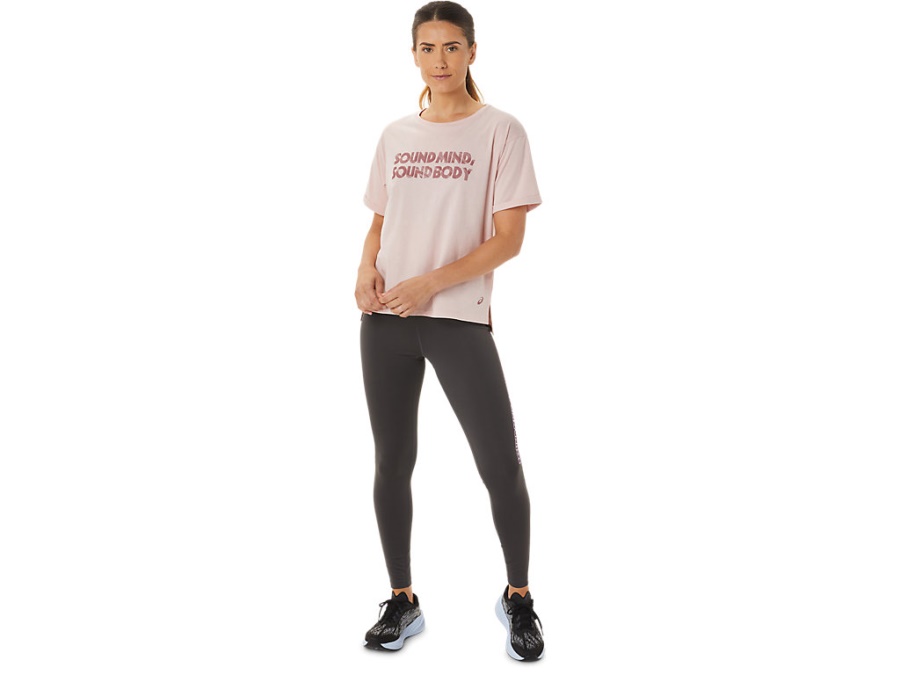 Asics Ginger Peach HERITAGE FONT GRAPHIC TEE
