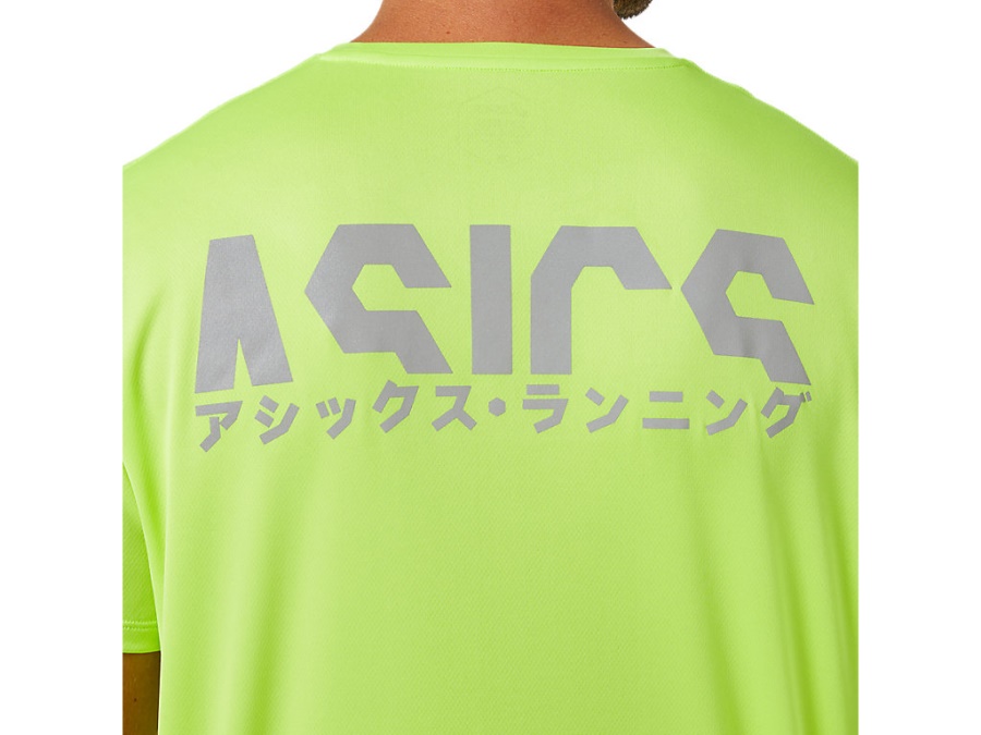 Asics KATAKANA SHORT SLEEVED TOP Hazard Green