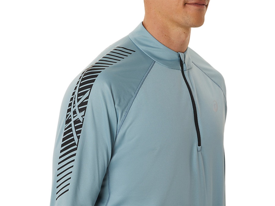 Asics Light Steel-Performance Black ICON LONG SLEEVED 1-2 ZIP