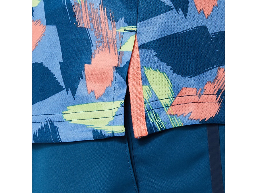 Asics MATCH GRAPHIC SHORT SLEEVED TOP Light Indigo