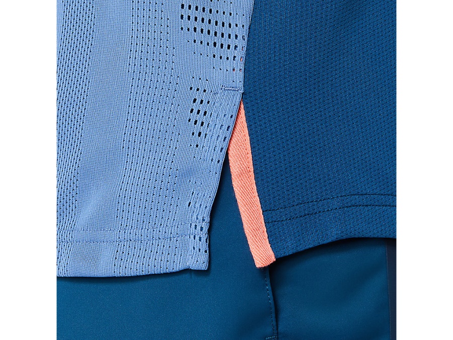 Asics MATCH SHORT SLEEVED TOP Light Indigo