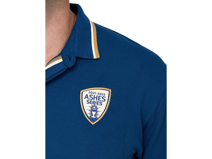 Asics Mako Blue CRICKET AUSTRALIA ASHES POLO