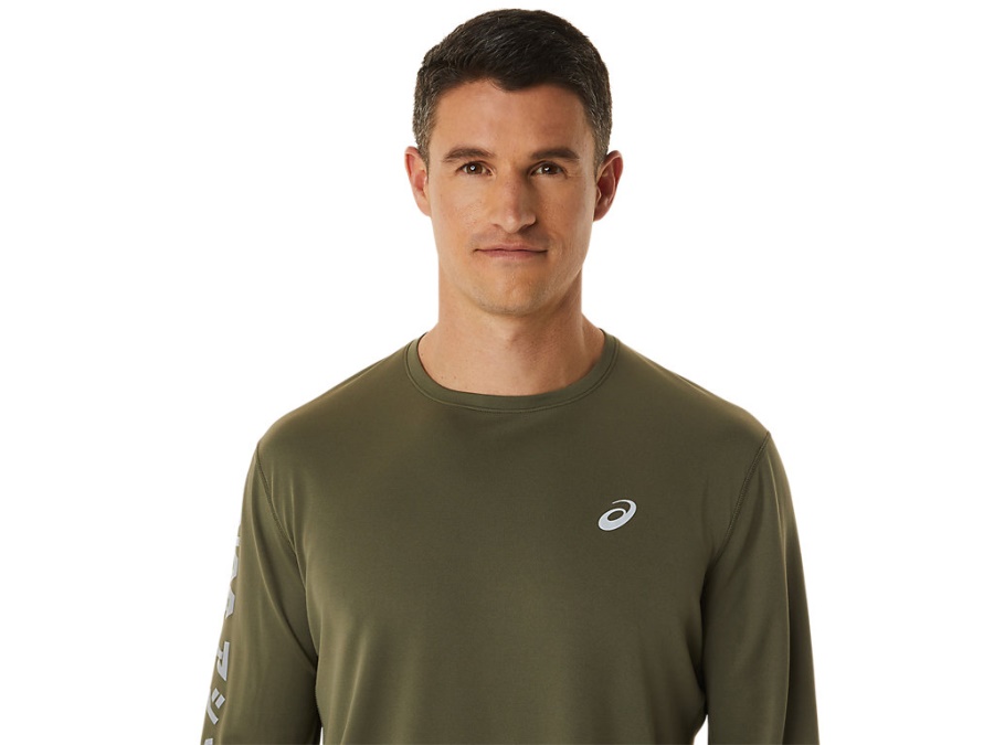 Asics Mantle Green KATAKANA LONG SLEEVED TOP
