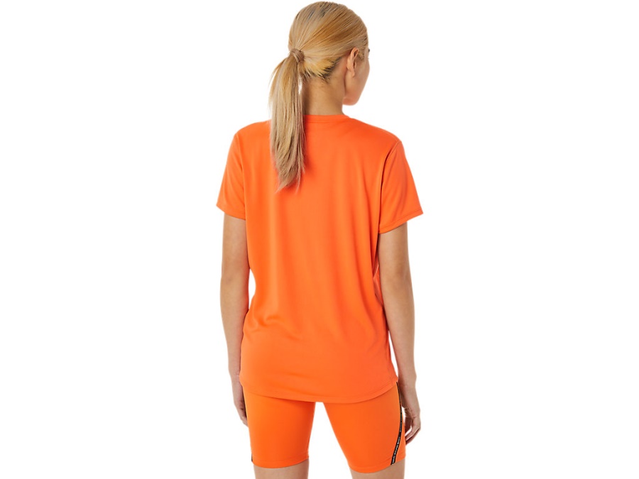 Asics Nova Orange SILVER SHORT SLEEVED TOP