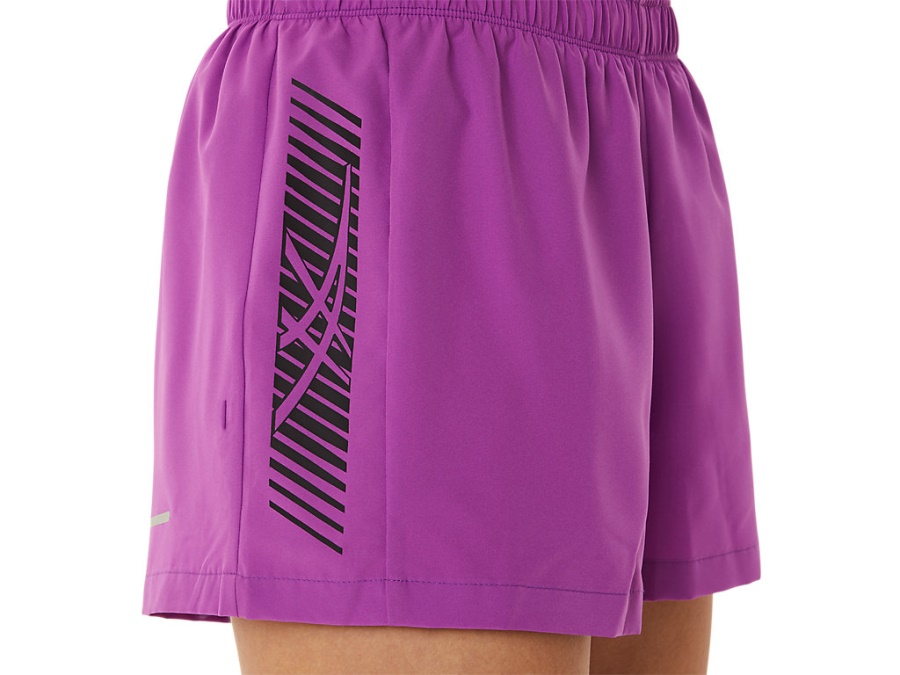 Asics Orchid-Performance Black ICON 4 INCH SHORT