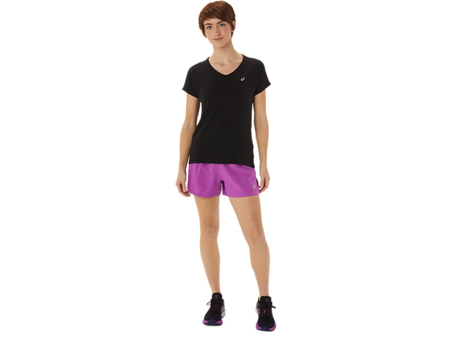 Asics Orchid-Performance Black ICON 4 INCH SHORT