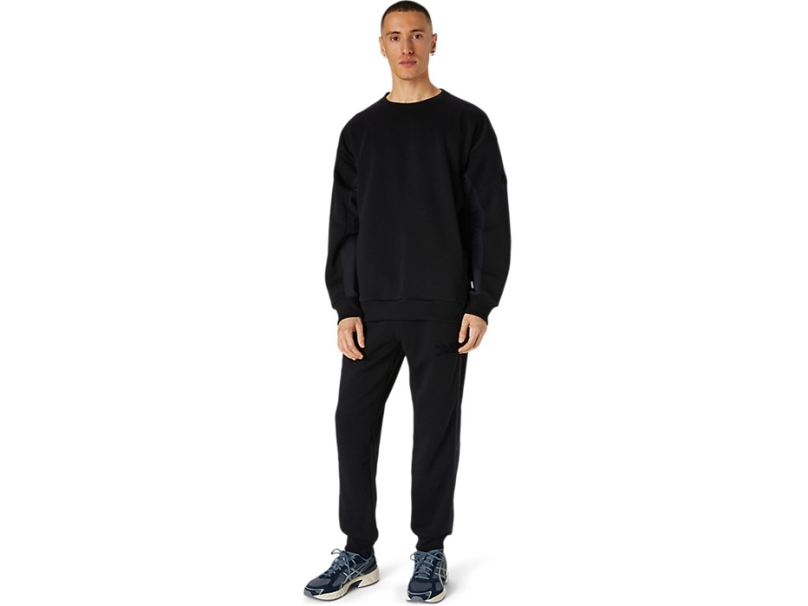 Asics Performance Black BRUSHED FRENCH TERRY PANT