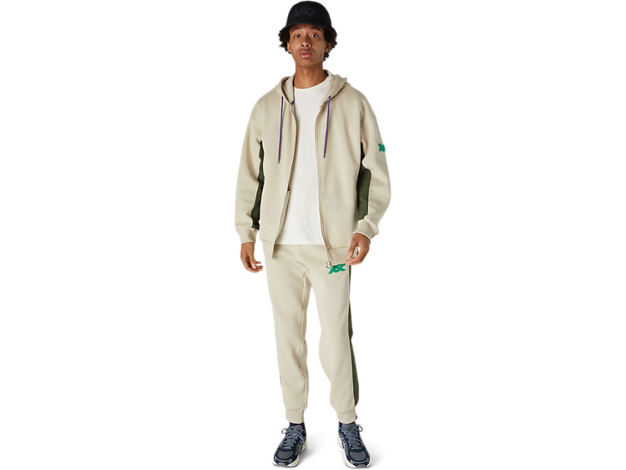 Asics Putty BRUSHED FRENCH TERRY FULL ZIP HOODIE