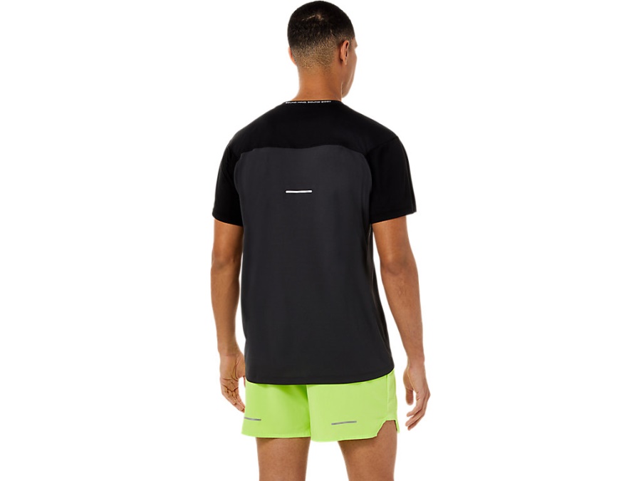 Asics RACE SHORT SLEEVED TOP Performance Black-Graphite Grey