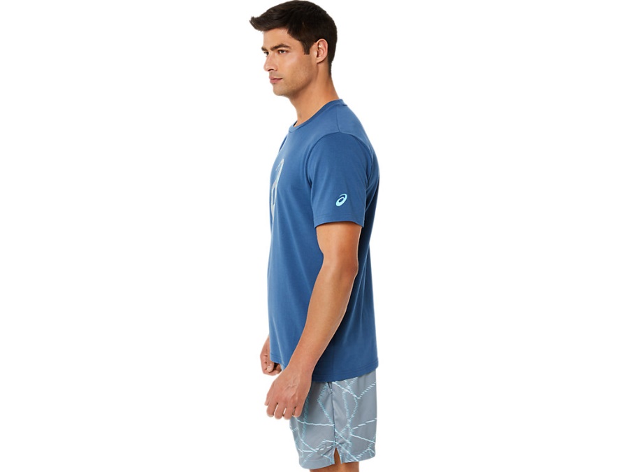 Asics SEASONAL PRINT SHORT SLEEVED TOP Grand Shark
