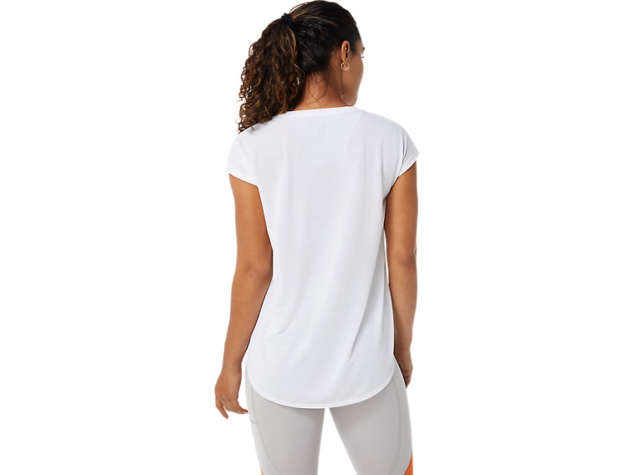Asics SLIT SHORT SLEEVED TOP Brilliant White