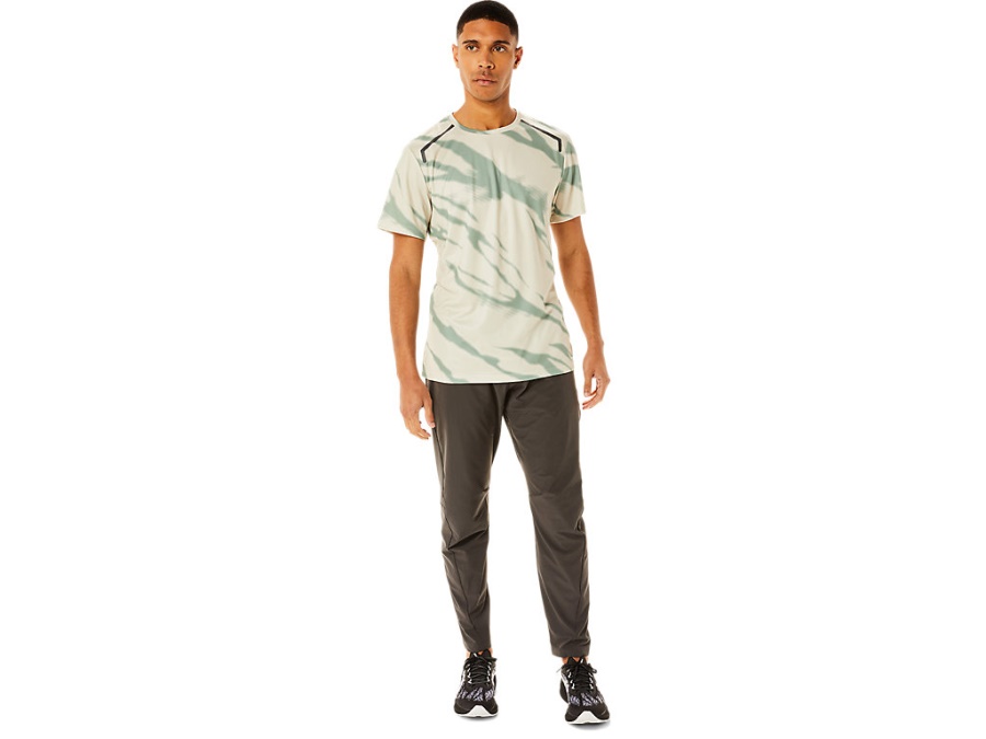 Asics Smoke Grey-Slate Grey SEASONAL ALL OVER PRINT SHORT SLEEVED TOP
