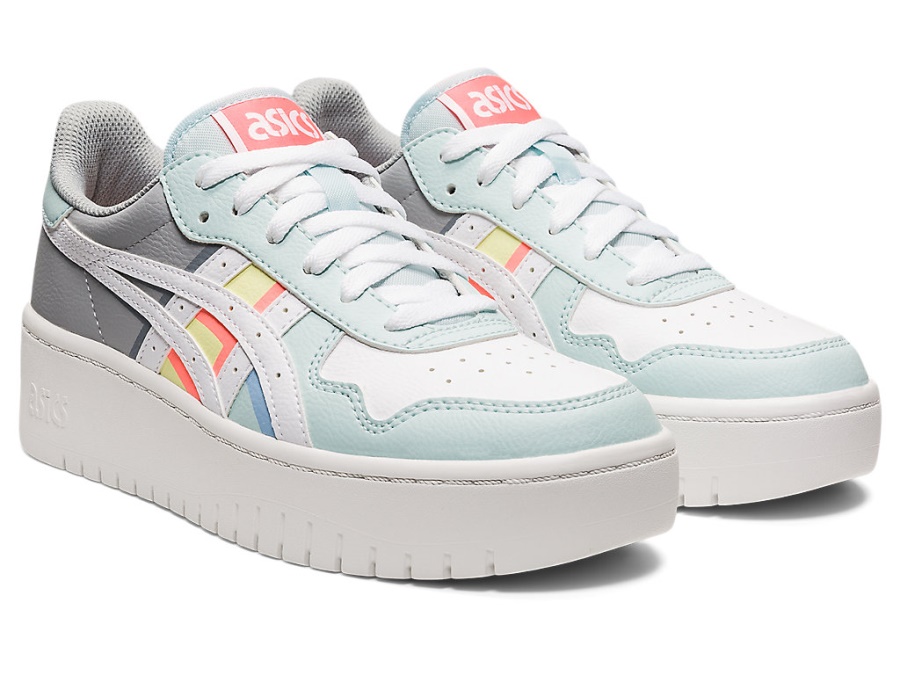 Asics White-Aqua Angel JAPAN S PLATFORM (DETAIL MANIPULATION)