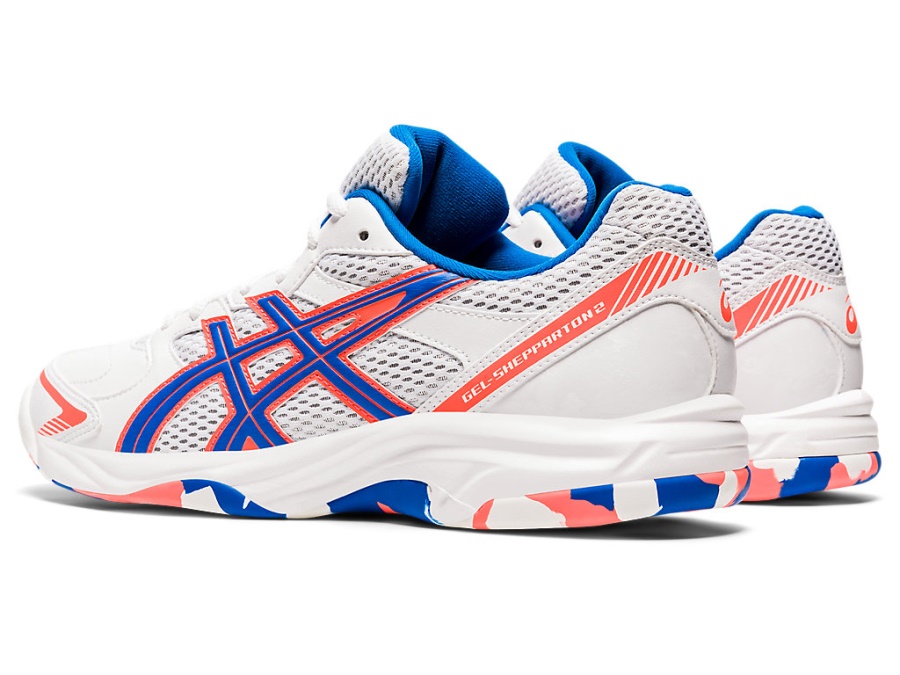 Asics White-Electric Blue GEL-SHEPPARTON 2 (D WIDE)