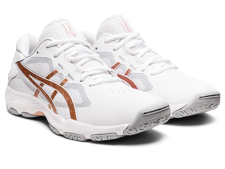 Asics White-Rose Gold GEL-NETBURNER ACADEMY 9