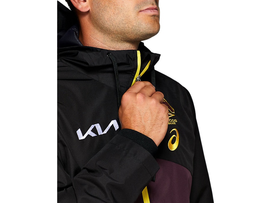 BRISBANE BRONCOS WET WEATHER JACKET Performance Black Asics
