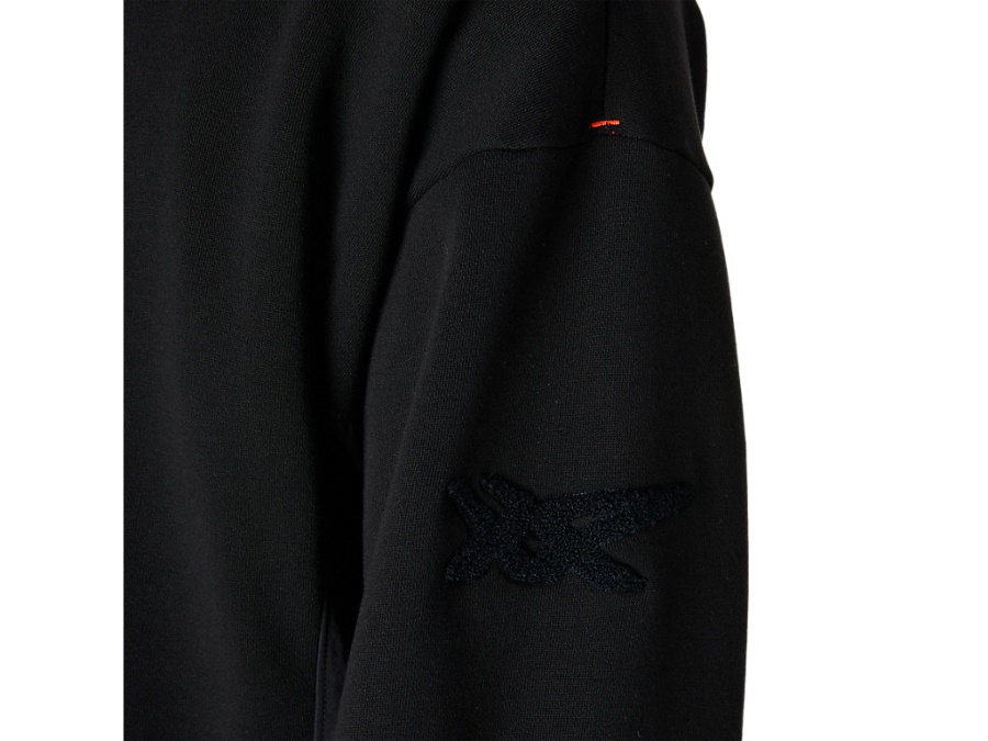 BRUSHED FRENCH TERRY FULL ZIP HOODIE Performance Black Asics