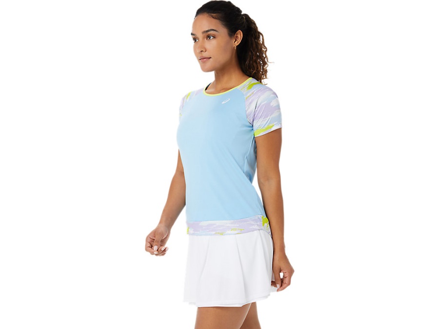 COURT GRAPHIC SHORT SLEEVED TOP Arctic Sky Asics