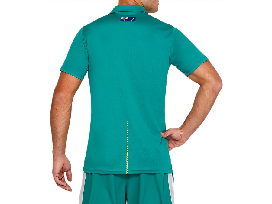 CRICKET AUSTRALIA SHORT SLEEVED TRAINING SHIRT Polar Shade Asics