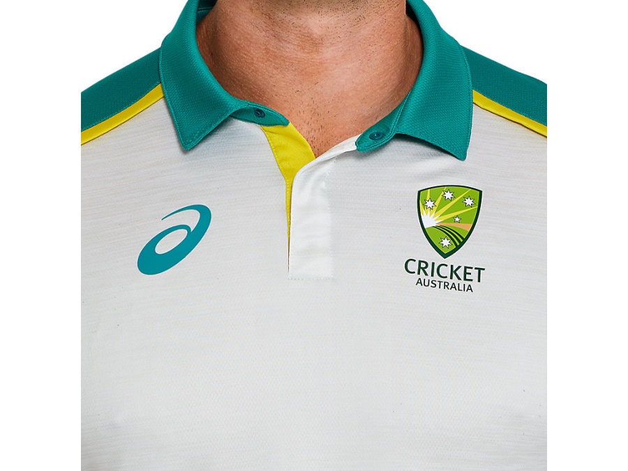 CRICKET AUSTRALIA SHORT SLEEVED TRAINING SHIRT Polar Shade Asics
